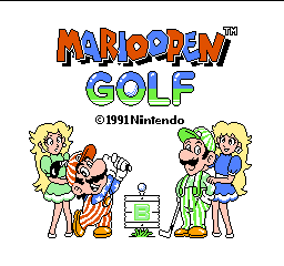 Mario Open Golf (Japan) Title Screen